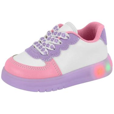 Imagem de Tenis Infantil Menina Conforto Luz Multicolorido Molekinha