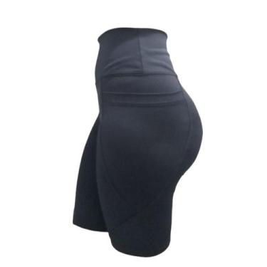 Imagem de Shorts Feminino Cintura Alta Fitness Academia - Artha, Preto, P