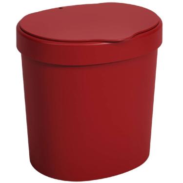 Imagem de Lixeira Basic Para Pia Com 2,5 Litros Vermelha - 10906-0465 - Coza