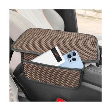 Imagem de BESULEN Capa de console central de carro, capa de caixa de assento de apoio de braço de veículo à prova d'água com 2 sacos de armazenamento, acessórios de protetor de braço interno automotivo