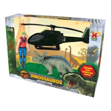 Imagem de Kit Triceratops 3 Em 1 Dinossauro De Brinquedo Adventure - Mister Brin