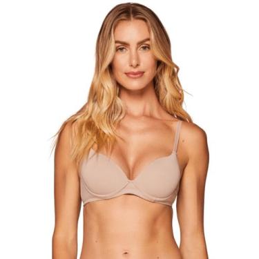 Imagem de Sutiã Feminino Meia Taça Com Bojo e Aro Em Microfibra Liebe, 44, Choco