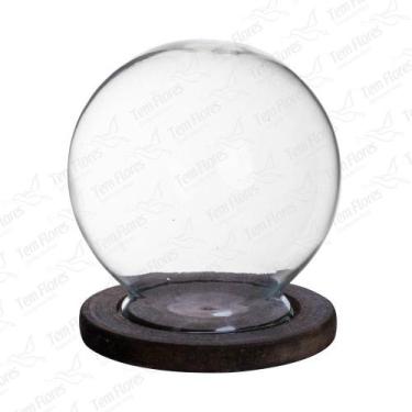 Imagem de Cúpula de Vidro Redoma de Vidro Bela e a Fera c/Base Madeira v - Pense