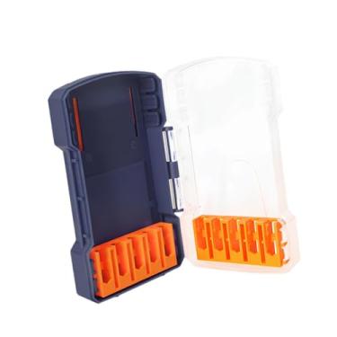 Imagem de ShengQuanHao Caixa de Armazenamento de Brocas, Transportadora, Multiuso, à Prova D'água, com Divisórias Removíveis, Caixa de Conjunto de Brocas de Chave de Fen, Azul, Tamanho real