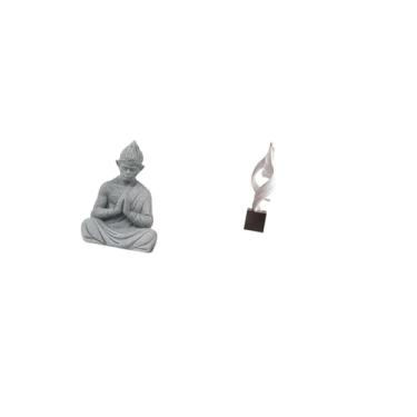 Imagem de Fenteer Estatueta de Arte em Resina de Buda Sun Wukong, Escultura Decorativa Abstrata, Estátua em Miniatura Colecionável para Decoração de Hotel, Escritório,