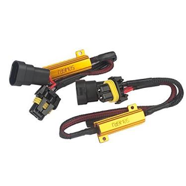 Imagem de 9006 50 W 6 Ohm Adaptador de resistor de carga para luzes de LED conserta hiperpiscante canbus com aviso de erro para faróis de neblina, corrida diurna (2 peças)