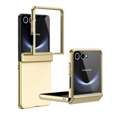 Imagem de Capa protetora para Galaxy Z Flip6 com revestimento rígido e dobradiça (para Galaxy Z Flip6/dourado)
