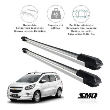 Imagem de Rack Travessa de Teto Gm Spin 2012 a 2022 Aluminio Prata - SMD, PRATA,