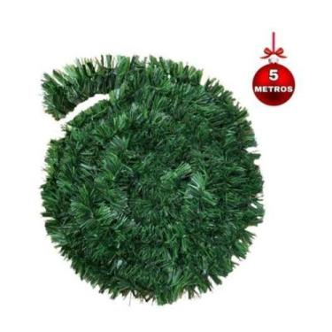 Imagem de Festão Fougeron Grande Verde Escuro Tiras Grossas E Finas - Global