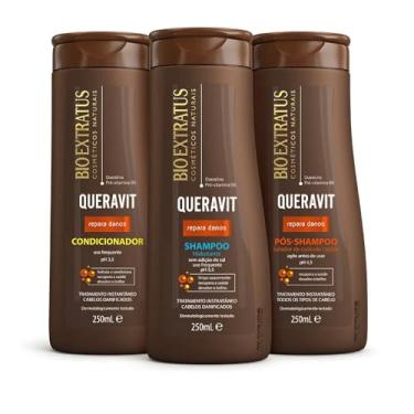 Imagem de Kit Bio Extratus Queravit (250mL) Shampoo, Pós-Shampoo e Condicionador