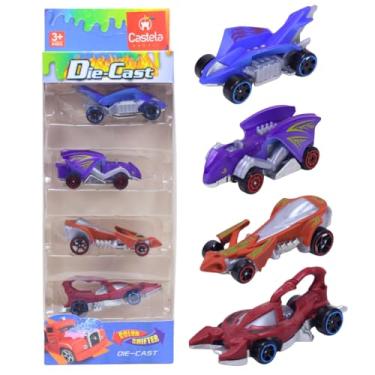 Imagem de Pack 4 Carrinhos Miniatura metal 1:64 Die Cast Color Shifter - Castela
