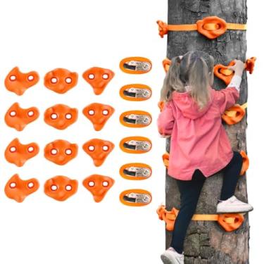Imagem de SEKKVY 12 Ninja Tree Climbing Holds for Kids Climber, Tree Climbing Kit with 6 Ratchet Straps for Outdoor Ninja Warrior Obstacle Course Training