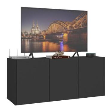 Imagem de Rack Para Até 32 Polegadas Suspenso Mp1066 Preto Preto - MULTIMOVEIS