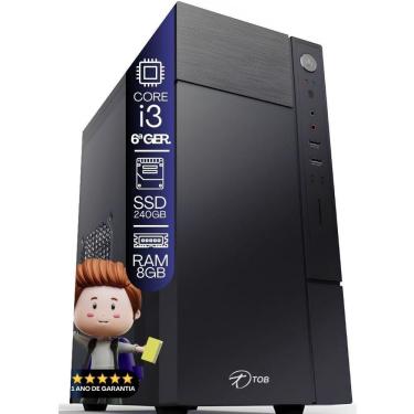 Imagem de Computador Tob Intel Core I3 6ªgeração Memória 8gb Ssd 240gb Win10 Trial Desktop Pc Cpu