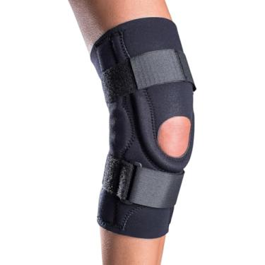 Imagem de Joelheira estabilizadora DonJoy Performer articulada com patela, neoprene, Preto, Small