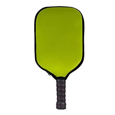 Imagem de Silfrae Capa para raquete de pickleball, bolsa de neoprene para raquete de tênis de mesa, bolsa protetora à prova d'água para equipamentos de torneio e treinamento (verde, 1 peça)