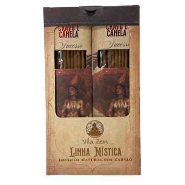 Imagem de Incenso Linha Mística 0% Carvão Cravo E Canela 12Cxs C 8 Var