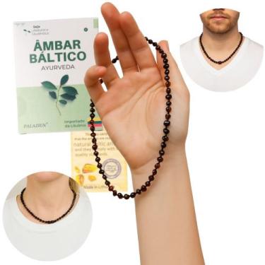 Imagem de Colar De Âmbar Báltico Polido Original Com Certificado Importado 46cm 