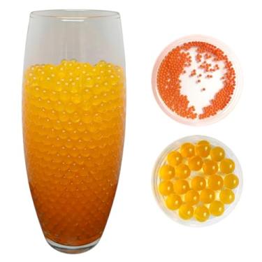 Imagem de Bolinhas De Gel Cresce Na Água Decoração Vaso Plantas 10.000 (Laranja)