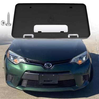 Imagem de FASTCHE Moldura de placa de licença frontal compatível com Toyota Corolla 2014 2015 2016 para-choque dianteiro suporte de placa de carro substituição # TO1068122 5211402080