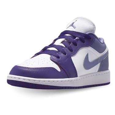 Imagem de Tênis infantil Air Jordan 1 Low (roxo corte/branco/ametista empoeirada), Ametista roxa/empoeirada, 6 Big Kid