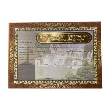 Imagem de Certificado Diploma Presbítero em Auto Relevo Dourado - Pacote com 10 