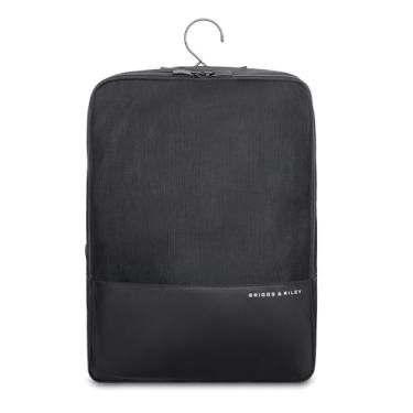 Imagem de Briggs & Riley Cubo de compressão de roupa suja para viagem - cubo de compressão para mulheres e homens, bolsa organizadora de bagagem e mala para roupas, inclui gancho - Essenciais de viagem, preto