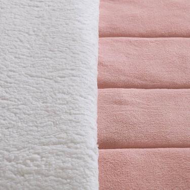 Imagem de Edredom Solteiro Coberdrom Noruega Sherpa-mantinha 1 Peça - Rosa