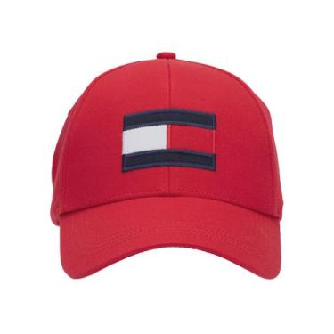 Imagem de Boné Tommy Hilfiger Big Flag Cap Vermelho Tamanho:UN, UN