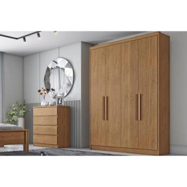 Imagem de Guarda Roupa 4 Portas E 3 Gavetas Moderni-sevilha Plus Cumaru -  Horizonte