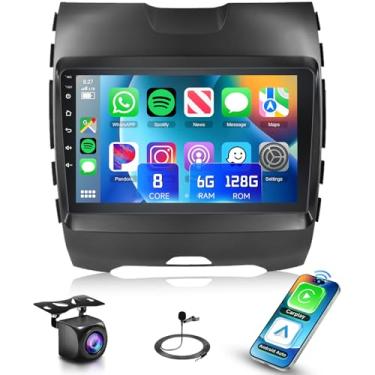 Imagem de Rádio WiFi 8 núcleos 6 GB + 128 GB 5 GHz para Ford Edge 2016-2020 Android 13 Car Stereo, 9 polegadas 1280 x 720 IPS tela sensível ao toque sem fio Carplay Android Auto, DSP, 63UIs, GPS FM/RDS SWC