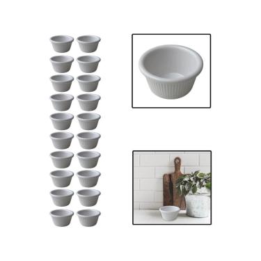 Imagem de Kit 20 Molheiras De Melamina Shoyu Molhos Ketchup 6,5Cm 50Ml