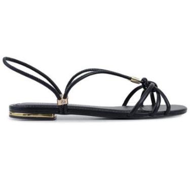 Imagem de Sandália Feminina Jorge Bischoff Rasteira Preta - J15093-Feminino