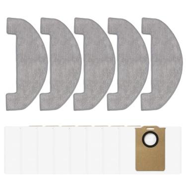 Imagem de Kit de substituição de aspirador de pó de robô 13 peças adequado para aspirador de pó MONSGA MS1 MAX, kit de sacos de poeira de pano de esfregão, 5 almofadas de microfibra e 8 sacos de armazenamento