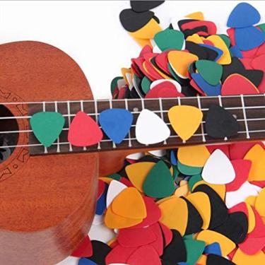 Imagem de 100 peças ABS Acústico Ukulele Baixo Guitarra Elétrica Palhetas Acessórios Palhetas