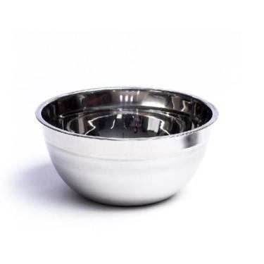 Imagem de Tigela bowl redonda de inox prateada com 22cm dasshaus, Cinza Claro
