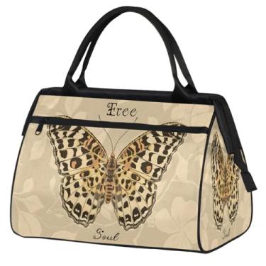 Imagem de Bolsa pequena para o fim de semana para mulheres, homens, praia, palavra, litoral, dobrável, bolsa de viagem, Cor: 15, 15.2*8.3*11.6 inch, Moderno