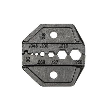 Imagem de Klein Tools Conjunto de moldes de crimpagem VDV201-040 para uso com moldura de crimpagem de catraca VDV200-010 para RG58/RG59, RG62, RG174 e cabo de fibra óptica