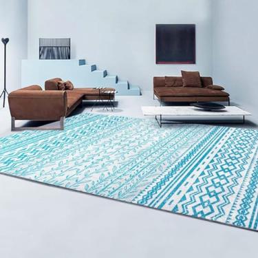 Imagem de Tapetes de varanda para ambientes externos à prova d'água, 10 x 15 cm, resistentes ao clima, para ambientes externos, tapete geométrico, antiderrapante, de veludo, para jardim, deck e acampamento