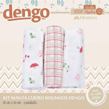 Imagem de Cueiro e Manta Minasrey Rosa 80x80 - 3 Unidades