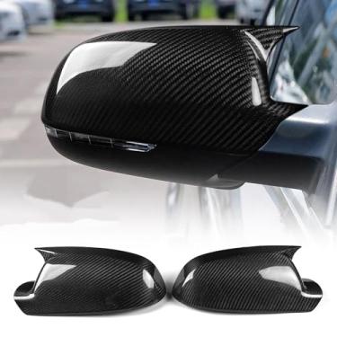 Imagem de FINMOKAL Tampas de espelho lateral retrovisor de porta de fibra de carbono real compatíveis com Audi A3 A4L RS4 2013-2016 A5/S5 RS5 2011-2016 RS3 (sem assistência lateral)