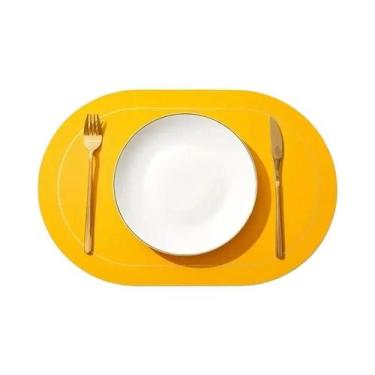 Imagem de Conjunto De Sousplat De Couro Lavável, Resistente Ao Calor, Antiderrap