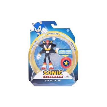 Imagem de Boneco Articulado Shadow de 9cm e Bola com Estrela - Sonic
