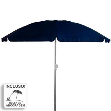 Imagem de Guarda-Sol Premium Zaka Alumínio 2.5 metros Marinho Grande Reforçado