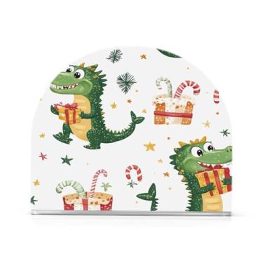 Imagem de Qilmy Porta-guardanapos de dinossauro de desenho animado de Natal para mesas - Porta-guardanapos para cozinha, porta-guardanapos de mesa, porta-guardanapos de coquetel, porta-guardanapos de papel81