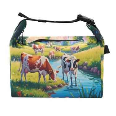 Imagem de STAYTOP Lancheira Ranch Cows com fivela de alça, lancheira isolada para meninos e meninas, lancheira térmica para trabalho escolar