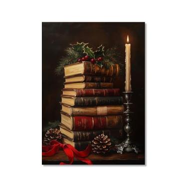 Imagem de Vintage Natal Papai Noel árvore de Natal boneco de neve impressões pintura em tela cenário de inverno imagens de arte de parede para sala de estar decoração de casa (SKU7,50.8x71.1 cm = (50x70cm), sem