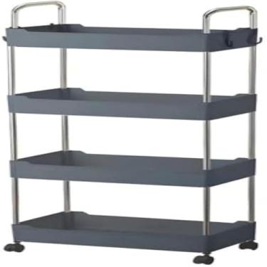 Imagem de Prateleira Multiuso 4 Andares com Rodinha Cinza