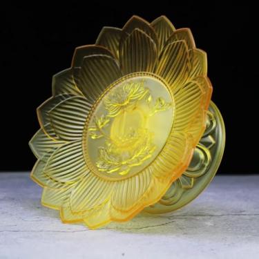 Imagem de FENNYYAR Prato de oferta de esmalte colorido, prato de frutas para uso doméstico, 23 cm, santuário budista guanyin, ornamento do deus da riqueza