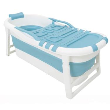 Imagem de Banheira Ofurô Dobrável Portátil 300l Azul Adulto